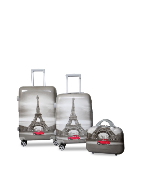 

Polo Class Set Of 3 Grey Hard-Sided Trolley Suitcases & Vanity Bags