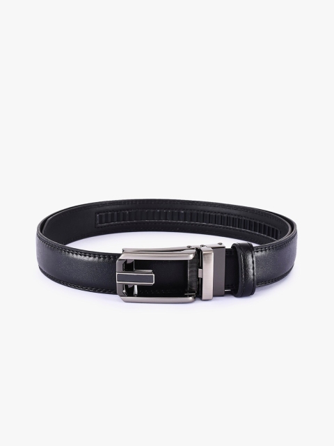 

BuckleUp Men Black Solid Belt