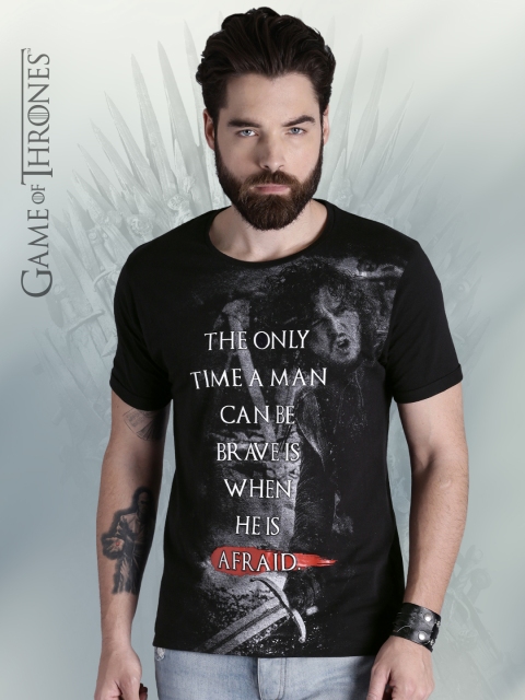 

Game of Thrones by Kook N Keech Black Printed T-shirt