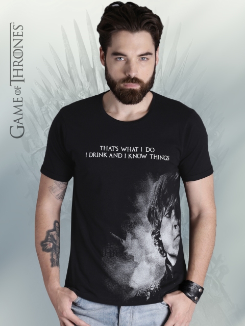 

Game of Thrones by Kook N Keech Black Printed T-shirt