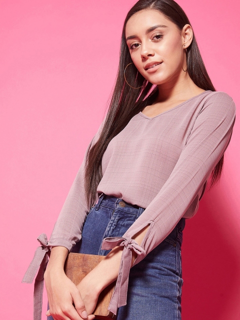 

CHIMPAAANZEE Women Rose Pink Knotted Top