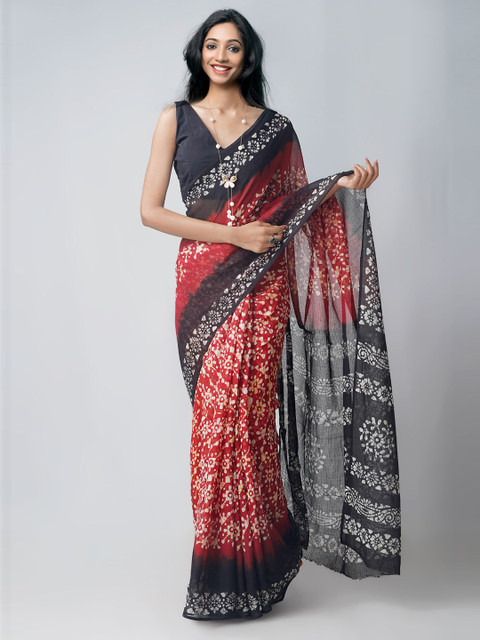 

Unnati Silks Women Red Sarees