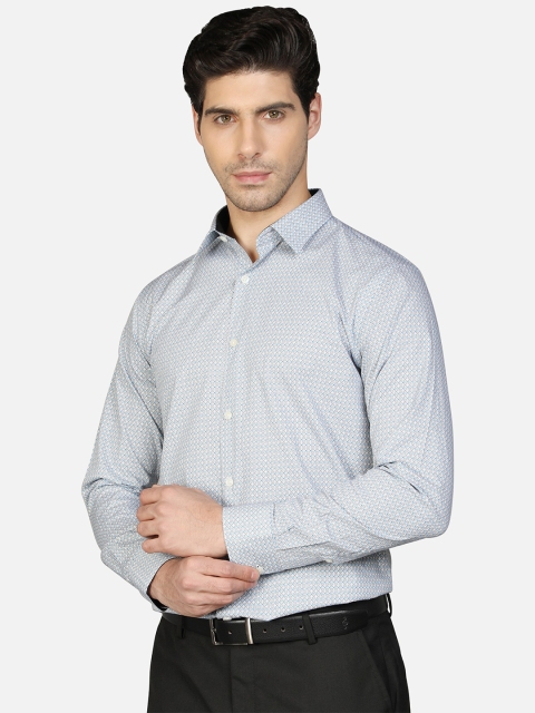 

Callino London Men Blue Slim Fit Printed Formal Shirt