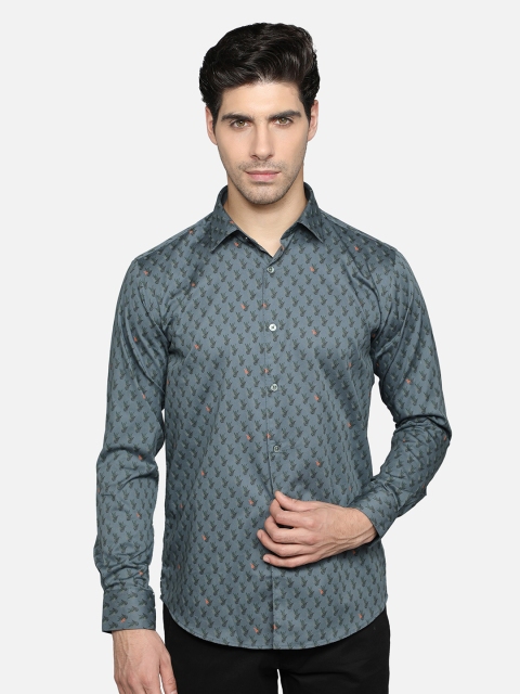 

Callino London Men Olive Green Slim Fit Floral Printed Casual Shirt