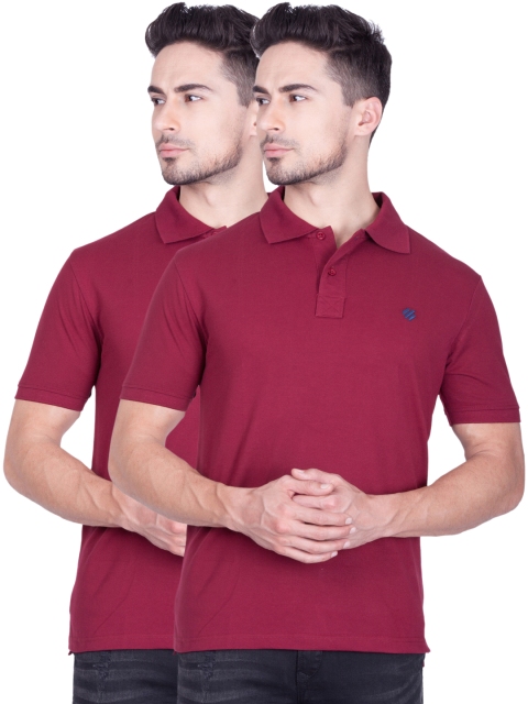 

ONN Pack of 2 Maroon Polo T-shirts
