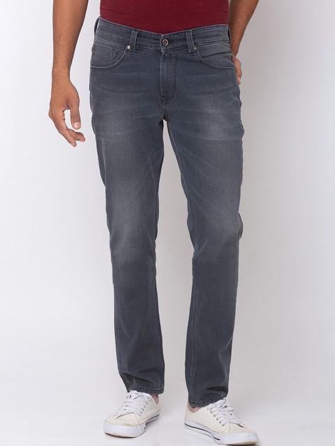 

SPYKAR Men Grey Slim Fit Low-Rise Light Fade Jeans