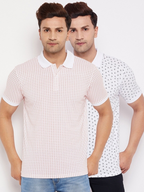

WILD WEST Men Multicoloured 2 Printed Polo Collar T-shirt, Multi