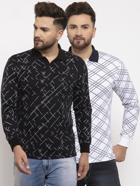 

WILD WEST Men Multicoloured 2 Checked Polo Collar T-shirt, Multi