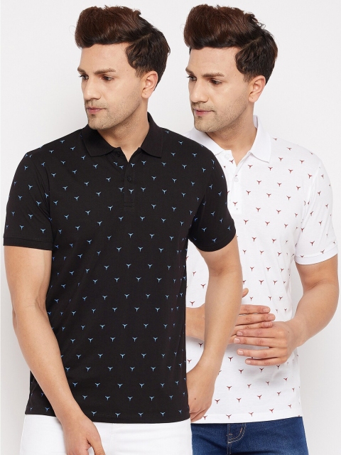 

WILD WEST Men Multicoloured 2 Printed Polo Collar T-shirt, Multi