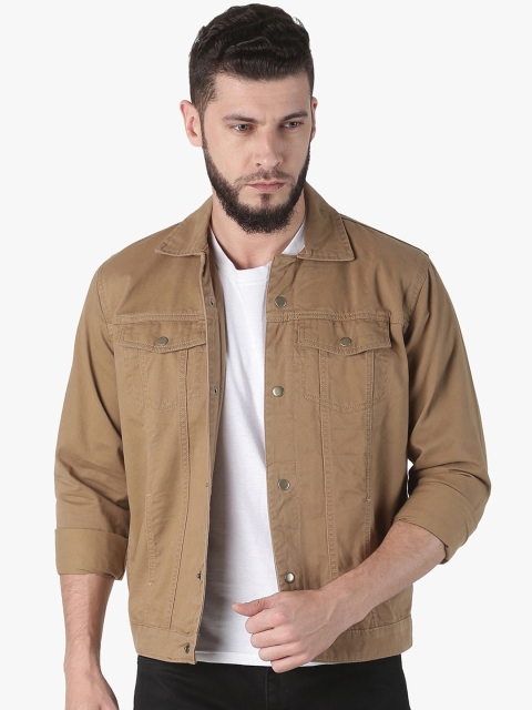 

Raa Jeans Men Brown Crop Denim Jacket