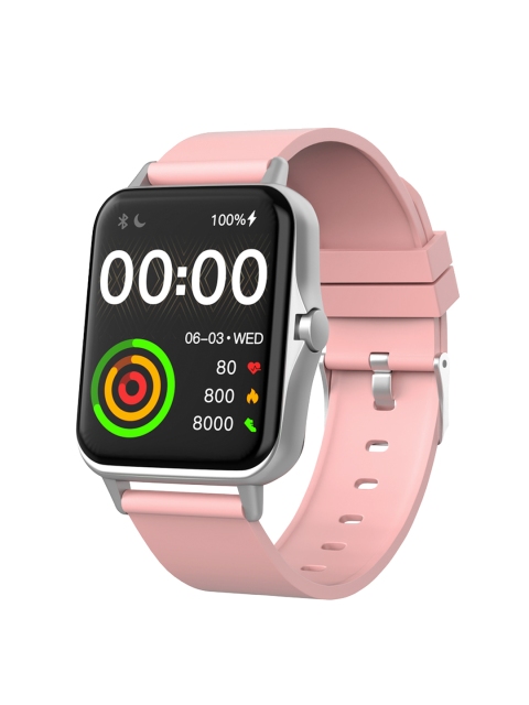 

AQFIT Pink & Silver-Toned Solid W12 Smartwatch