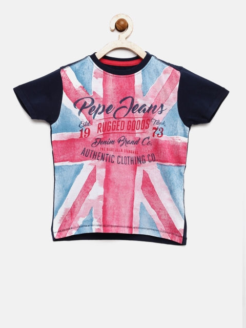 

Pepe Jeans Boys Pink Printed Pure Cotton T-shirt