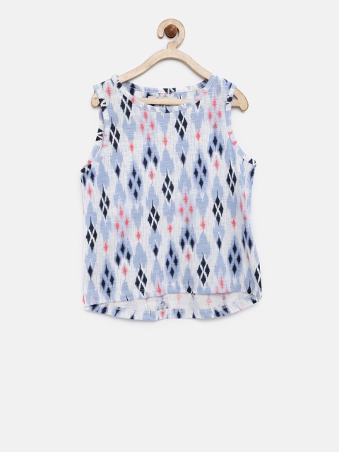 

Pepe Jeans Girls Blue Printed Top