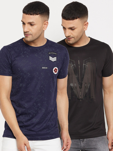 

Parcel Yard Men Navy Blue 2 T-shirt