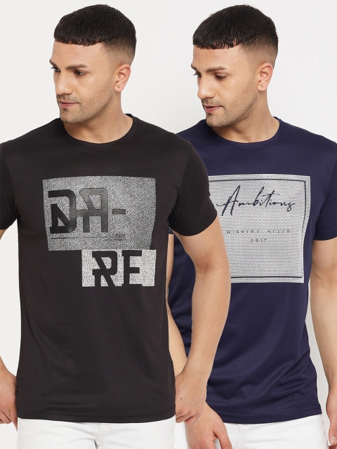 

Parcel Yard Men Black Typography 2 Printed Applique T-shirt