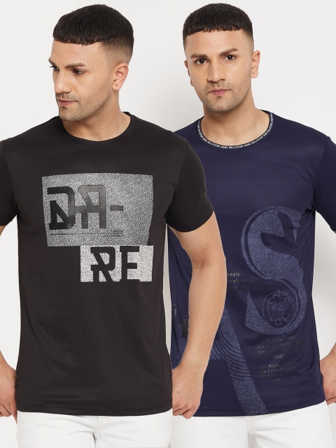 

Parcel Yard Men Black Typography 2 Printed T-shirt