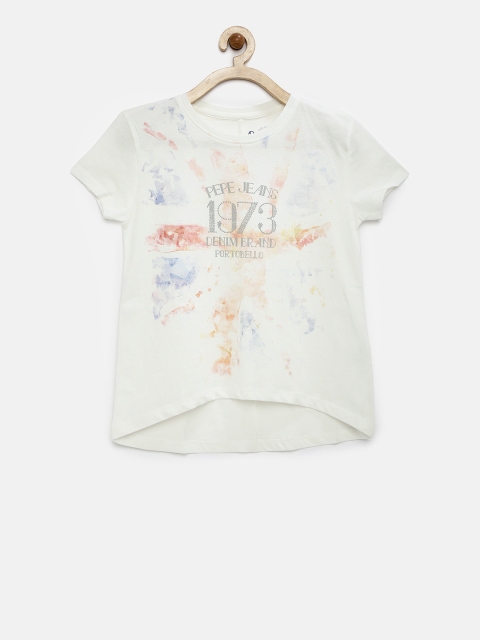 

Pepe Jeans Girls Off-White Printed T-Shirt