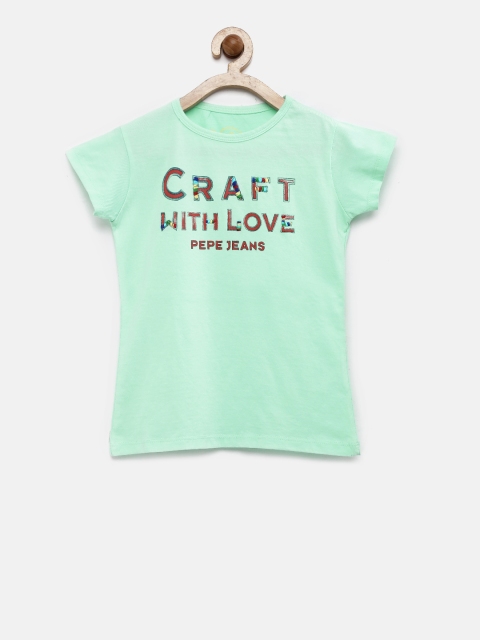 

Pepe Jeans Girls Green Printed T-Shirt