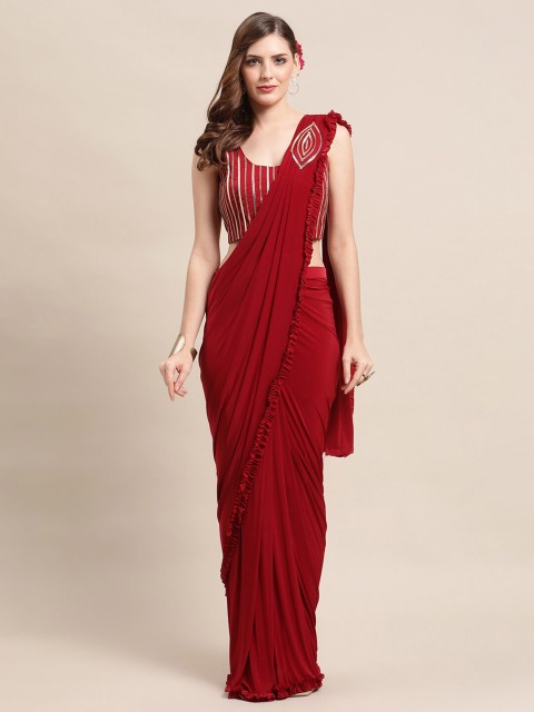 

Grancy Maroon Ready to Wear Saree