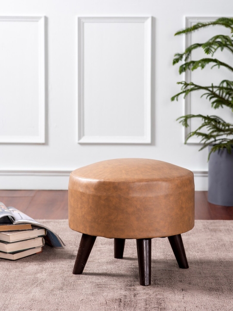 

nestroots Brown Solid Wooden Ottoman