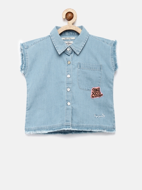

Pepe Jeans Girls Blue Denim Casual Shirt