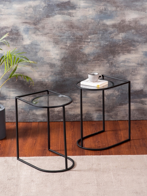 

nestroots Set of 2 Black Side Tables