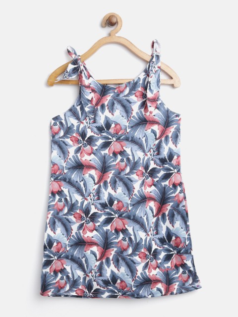 

Pepe Jeans Girls Blue & Pink Floral Print Sheath Dress