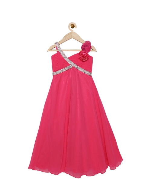 

Actuel Girls Pink Satin Maxi Dress