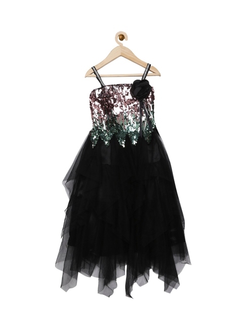 

Actuel Girls Black Embellished Net Maxi Dress