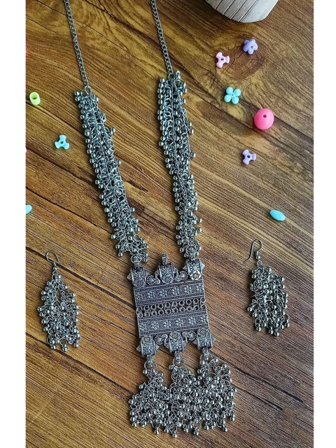

ANNA CREATIONS Oxidized Silver-Plated Jewellery Set