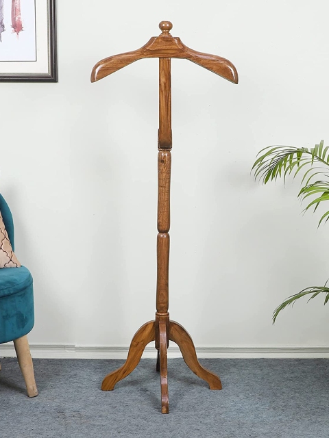 

BEVERLY STUDIO Brown Solid Wooden Coat Stand/Cloth Hanger