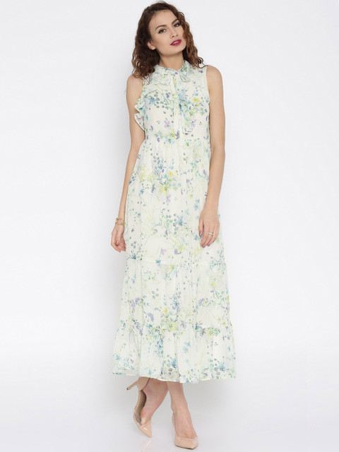 

RARE Women Off-White Floral Print Maxi Dress