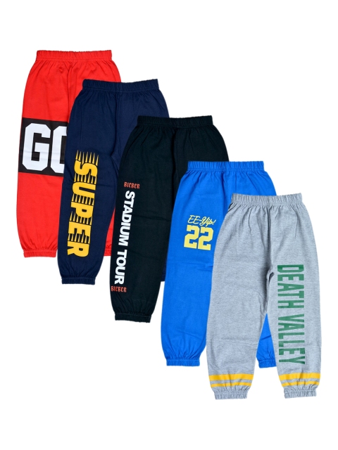 

T2F Boys Pack of 5 Multicolour Printed Joggers, Multi