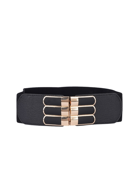 

Style SHOES Women Black Woven Design Casual Belt