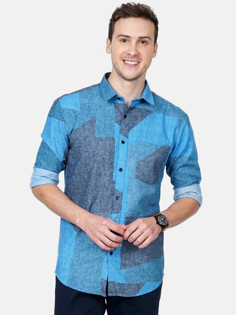 

SORATIA Men Blue Slim Fit Casual Shirt