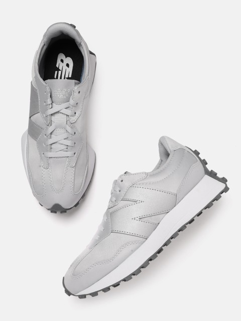 

New Balance Women Grey Solid Suede Sneakers