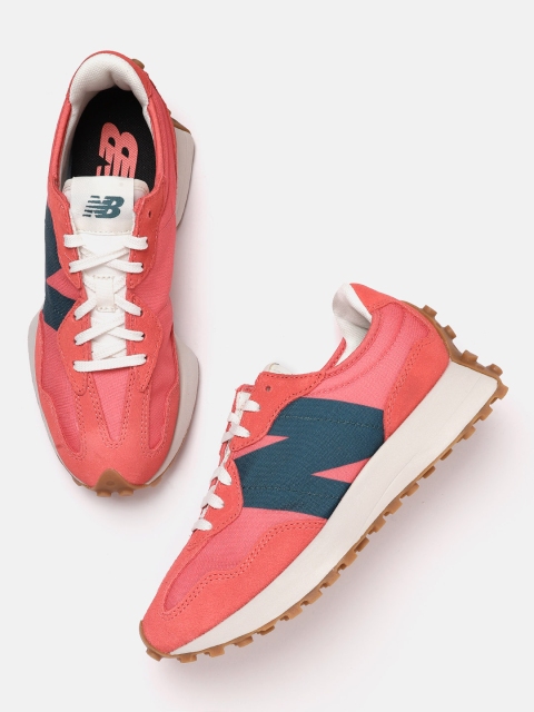 

New Balance Women Red Solid Suede Sneakers