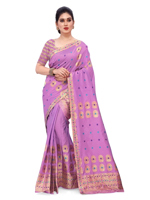 

Skirans Lavender Ethnic Motifs Assamese Mekhla Chador Saree