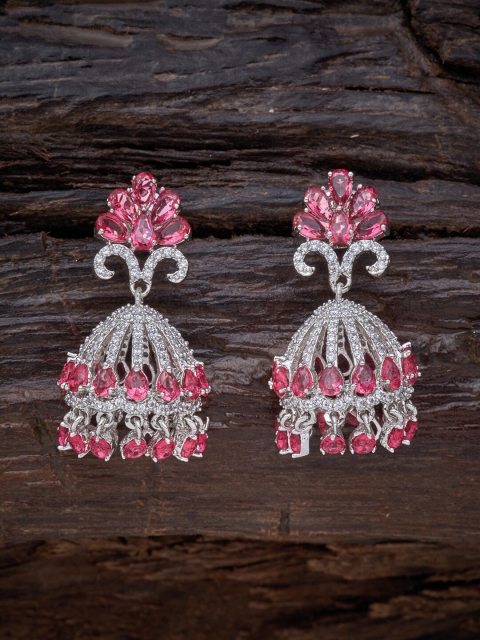 

Kushal's Fashion Jewellery Red Floral Studs Earrings