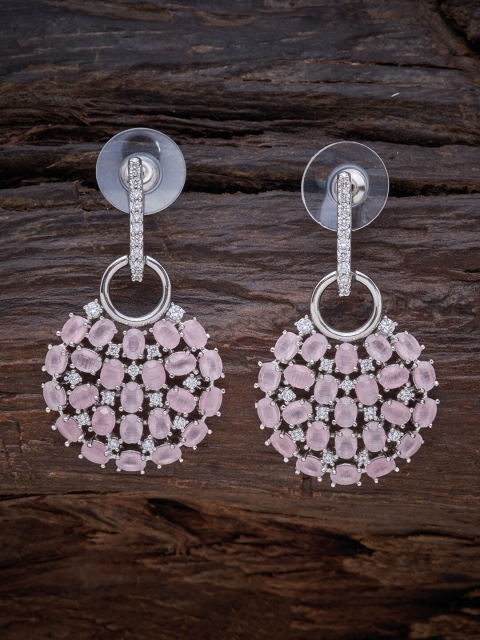 

Kushal's Fashion Jewellery Pink Circular Studs Earrings
