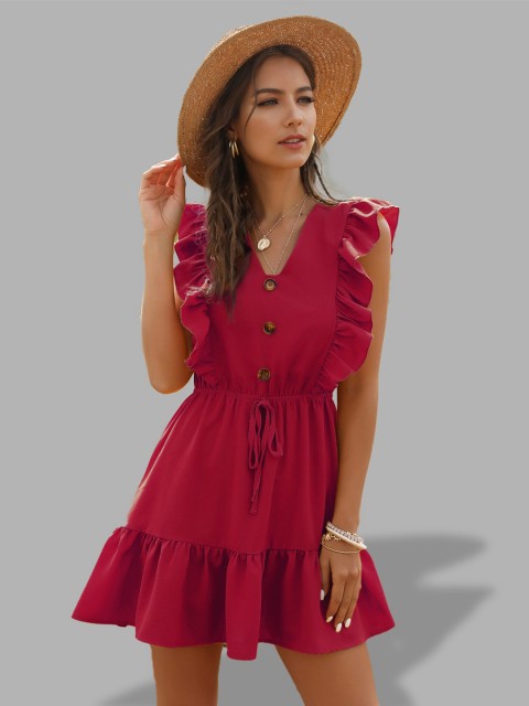

JC Collection Women Red Solid Dress