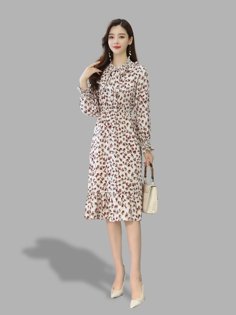 

JC Collection Women Multicoloured Animal Midi Dress, Multi