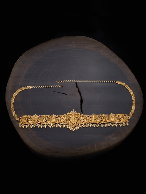 

Kushal's Fashion Jewellery Gold-Plated Stone-Studded Kamarband