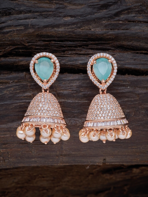 

Kushal's Fashion Jewellery Sea Green Classic Studs Earrings