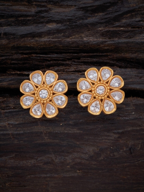

Kushal's Fashion Jewellery White Floral Studs Earrings
