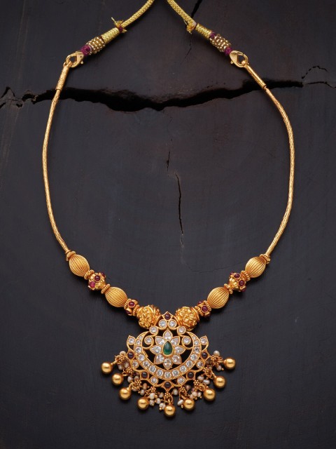 

Kushal's Fashion Jewellery 92.5 Pure Silver Gold-Plated Necklace