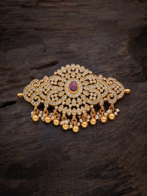 

Kushals Fashion Jewellery 92.5 Silver Women Gold-Plated Red Armlet Bracelet
