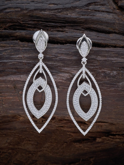 

Kushal's Fashion Jewellery Silver-Toned Classic Drop Earrings