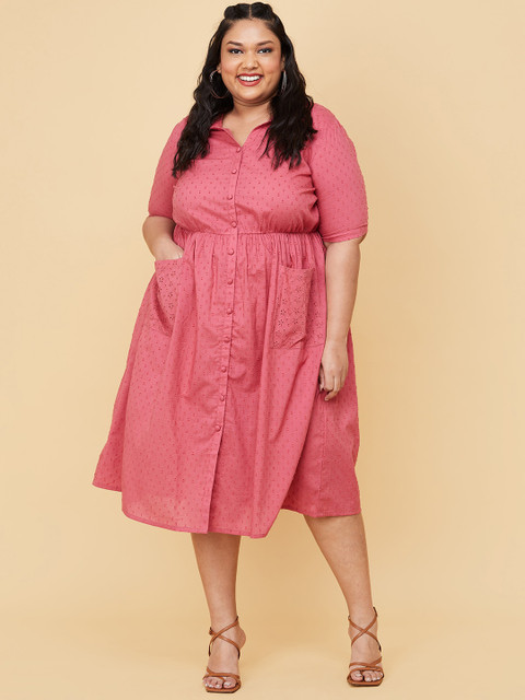 

max Women Plus Size Red Midi Dress