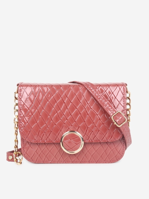 

Stropcarry Brown Textured Swagger Sling Bag with Quilted